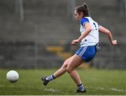 20 March 2022; Jodie McQuillan of Monaghan scores her side's first goal from a penalty during the Lidl Ladies Football National League Division 2 Semi-Final match between Kerry and Monaghan at Tuam Stadium in Tuam, Galway. Photo by David Fitzgerald/Sportsfile