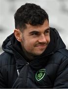 20 March 2022; Republic of Ireland Sheffield United footballer John Egan in attendance during the Allianz Football League Division 2 match between Cork and Down at Páirc Uí Chaoimh in Cork. Photo by Brendan Moran/Sportsfile