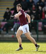 20 March 2022; Damien Comer of Galway celebrates after scoring his side's second goal during the Allianz Football League Division 2 match between Derry and Galway at Derry GAA Centre of Excellence in Owenbeg, Derry. Photo by Oliver McVeigh/Sportsfile