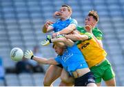 20 March 2022; Robert McDaid and Brian Fenton, centre, of Dublin in action against Ódhrán McFadden Ferry and Jason McGee, right, of Donegal during the Allianz Football League Division 1 match between Dublin and Donegal at Croke Park in Dublin. Photo by Stephen McCarthy/Sportsfile