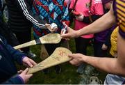 20 March 2022; Jack O’Connor of Wexford signs autographs after the Allianz Hurling League Division 1 Group A match between Wexford and Cork at Chadwicks Wexford Park in Wexford. Photo by Daire Brennan/Sportsfile