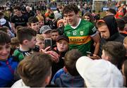 20 March 2022; David Clifford of Kerry with supporters after the Allianz Football League Division 1 match between Armagh and Kerry at the Athletic Grounds in Armagh. Photo by Ramsey Cardy/Sportsfile