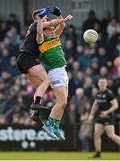 20 March 2022; Jack Savage of Kerry in action against Connaire Mackin of Armagh during the Allianz Football League Division 1 match between Armagh and Kerry at the Athletic Grounds in Armagh. Photo by Ramsey Cardy/Sportsfile