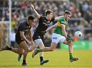 20 March 2022; Graham O'Sullivan of Kerry in action against Jemar Hall, left, and Andrew Murnin of Armagh during the Allianz Football League Division 1 match between Armagh and Kerry at the Athletic Grounds in Armagh. Photo by Ramsey Cardy/Sportsfile