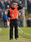 20 March 2022; Armagh manager Kieran McGeeney during the Allianz Football League Division 1 match between Armagh and Kerry at the Athletic Grounds in Armagh. Photo by Ramsey Cardy/Sportsfile