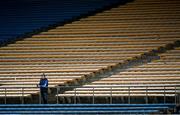 20 March 2022; Tipperary selector Declan Browne looks on from an empty stand during the Allianz Football League Division 4 match between Tipperary and Carlow at Semple Stadium in Thurles, Tipperary. Photo by Harry Murphy/Sportsfile