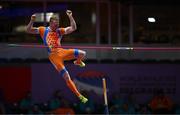 20 March 2022; Menno Vloon of Netherlands competing in the men's pole vault during day three of the World Indoor Athletics Championships at the Stark Arena in Belgrade, Serbia. Photo by Sam Barnes/Sportsfile