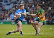 20 March 2022; Cian Murphy of Dublin in action against Ódhrán McFadden Ferry of Donegal during the Allianz Football League Division 1 match between Dublin and Donegal at Croke Park in Dublin. Photo by Stephen McCarthy/Sportsfile
