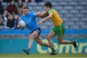 20 March 2022; Ciarán Kilkenny of Dublin in action against Brendan McCole of Donegal during the Allianz Football League Division 1 match between Dublin and Donegal at Croke Park in Dublin. Photo by Stephen McCarthy/Sportsfile