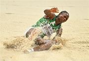 20 March 2022; Ruth Usoro of Nigeria competing in the women's long jump during day three of the World Indoor Athletics Championships at the Stark Arena in Belgrade, Serbia. Photo by Sam Barnes/Sportsfile