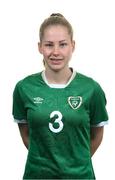 20 March 2022; Tara O'Hanlon during a Republic of Ireland Women's Under 17's squad portrait session at CityWest Hotel in Dublin. Photo by Stephen McCarthy/Sportsfile