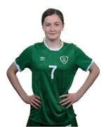 20 March 2022; Keri Loughrey during a Republic of Ireland Women's Under 17's squad portrait session at CityWest Hotel in Dublin. Photo by Stephen McCarthy/Sportsfile