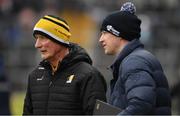 20 March 2022; Kilkenny manager Brian Cody and Martin Comerford, right, during the Allianz Hurling League Division 1 Group B match between Kilkenny and Waterford at UMPC Nowlan Park in Kilkenny. Photo by Ray McManus/Sportsfile