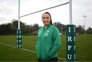 21 March 2022; Newly announced captain Nichola Fryday poses for a portrait during an Ireland Women's Rugby press conference at IRFU High Performance Centre at the Sport Ireland Campus in Dublin. Photo by Ramsey Cardy/Sportsfile