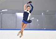 21 March 2022; Elizabeth Golding of Team Ireland during a Figure Skating practice session on day two of the 2022 European Youth Winter Olympic Festival in Vuokatti, Finland. Photo by Eóin Noonan/Sportsfile