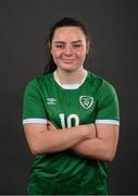 20 March 2022; Michaela Lawrence during a Republic of Ireland Women's Under 17's squad portrait session at CityWest Hotel in Dublin. Photo by Stephen McCarthy/Sportsfile