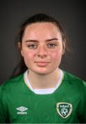 20 March 2022; Michaela Lawrence during a Republic of Ireland Women's Under 17's squad portrait session at CityWest Hotel in Dublin. Photo by Stephen McCarthy/Sportsfile