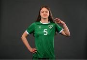 20 March 2022; Aoibhe Fleming during a Republic of Ireland Women's Under 17's squad portrait session at CityWest Hotel in Dublin. Photo by Stephen McCarthy/Sportsfile