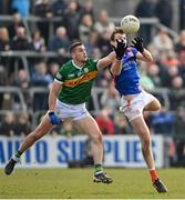 20 March 2022; Armagh goalkeeper Ethan Rafferty in action against Paul Geaney of Kerry during the Allianz Football League Division 1 match between Armagh and Kerry at the Athletic Grounds in Armagh. Photo by Ramsey Cardy/Sportsfile