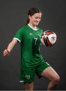 20 March 2022; Keri Loughrey during a Republic of Ireland Women's Under 17's squad portrait session at CityWest Hotel in Dublin. Photo by Stephen McCarthy/Sportsfile