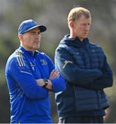 21 March 2022; Backs coach Felipe Contepomi, left, and head coach Leo Cullen during Leinster Rugby squad training at UCD in Dublin. Photo by Ramsey Cardy/Sportsfile