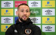 21 March 2022; Conor Hourihane during a Republic of Ireland press conference at the FAI Headquarters in Abbotstown, Dublin. Photo by Stephen McCarthy/Sportsfile