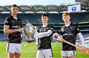 22 March 2022; Leading online sportswear retailer oneills.com launch their sponsorship of the oneills.com U20 GAA All Ireland Hurling Championship at Croke Park with Tipperary senior hurler Séamus Callanan, left, Dublin U20 Vice-captain David Crowe, centre, and Cork U20 Vice-captain Jack Cahalane. The sportswear giant has seen significant growth in its eCommerce business over the past two years, with the company serving clubs and customers from Salthill to Sydney. Photo by Ramsey Cardy/Sportsfile