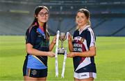 22 March 2022; In attendance at the Lidl All-Ireland Post-Primary Schools Finals captain's day are captains Bree McBride of Loreto Omagh, Tyrone, left, and Sophie Maher of Presentation Thurles, Tipperary ahead of their Lidl All-Ireland Post-Primary Schools Junior B Final. The 2022 finals will be contested at Senior and Junior levels, with three finals in each grade. The 2022 Lidl PPS Senior A Final between Moate CS, Westmeath, and St Mary's, Midleton, Cork, will be streamed live on Saturday, April 2, and will be available on the LGFA's Facebook Page: https://www.facebook.com/LadiesGaelicFootball/. Photo by Brendan Moran/Sportsfile