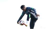 22 March 2022; Chiedozie Ogbene during a Republic of Ireland training session at the FAI National Training Centre in Abbotstown, Dublin. Photo by Stephen McCarthy/Sportsfile