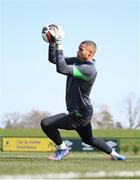 22 March 2022; Goalkeeper Gavin Bazunu during a Republic of Ireland training session at the FAI National Training Centre in Abbotstown, Dublin. Photo by Stephen McCarthy/Sportsfile