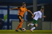 22 March 2022; AJ O'Connor of Republic of Ireland Amateur Selection during the friendly match between Republic of Ireland U20's and Republic of Ireland Amateur Selection at Home Farm FC in Dublin. Photo by Harry Murphy/Sportsfile