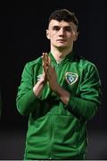 22 March 2022; Ciaran Gilligan of Republic of Ireland U20's during the friendly match between Republic of Ireland U20's and Republic of Ireland Amateur Selection at Home Farm FC in Dublin. Photo by Harry Murphy/Sportsfile