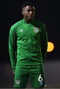22 March 2022; Timi Sobowale of Republic of Ireland U20's during the friendly match between Republic of Ireland U20's and Republic of Ireland Amateur Selection at Home Farm FC in Dublin. Photo by Harry Murphy/Sportsfile