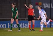23 March 2022; Aneta Surová of Slovakia celebrates scoring her side's first goal, from a penalty, during the UEFA EURO2022 Women's Under-17 Round 2 qualifying match between Republic of Ireland and Slovakia at Tallaght Stadium in Dublin. Photo by Piaras Ó Mídheach/Sportsfile