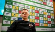 24 March 2022; Andy Lyons during a Republic of Ireland U21's press conference at FAI National Training Centre in Abbotstown in Dublin. Photo by Stephen McCarthy/Sportsfile