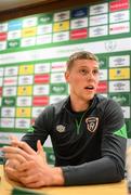 24 March 2022; Mark McGuinness during a Republic of Ireland U21's press conference at FAI National Training Centre in Abbotstown in Dublin. Photo by Stephen McCarthy/Sportsfile