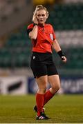 23 March 2022; Referee Olivia Tschon during the UEFA EURO2022 Women's Under-17 Round 2 qualifying match between Republic of Ireland and Slovakia at Tallaght Stadium in Dublin. Photo by Piaras Ó Mídheach/Sportsfile
