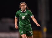 23 March 2022; Michaela Lawrence of Republic of Ireland during the UEFA EURO2022 Women's Under-17 Round 2 qualifying match between Republic of Ireland and Slovakia at Tallaght Stadium in Dublin. Photo by Piaras Ó Mídheach/Sportsfile