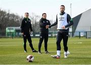 24 March 2022; Shane Duffy during a Republic of Ireland training session at the FAI National Training Centre in Abbotstown, Dublin. Photo by Stephen McCarthy/Sportsfile