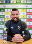 24 March 2022; Shane Duffy during a Republic of Ireland press conference at FAI Headquarters in Abbotstown, Dublin. Photo by Stephen McCarthy/Sportsfile