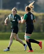24 March 2022; Beibhinn Parsons, left, during Ireland Women's Rugby squad training at the IRFU High Performance Centre at the Sport Ireland Campus in Dublin. Photo by Brendan Moran/Sportsfile