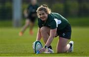 24 March 2022; Nikki Caughey during Ireland Women's Rugby squad training at the IRFU High Performance Centre at the Sport Ireland Campus in Dublin. Photo by Brendan Moran/Sportsfile