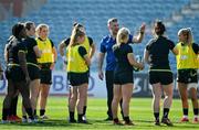 25 March 2022; Head coach Greg McWilliams talks to his players during the Ireland Women's Rugby captain's run at the RDS Arena in Dublin. Photo by Seb Daly/Sportsfile