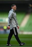 25 March 2022; Belgium assistant coach Anthony Barry during a Belgium training session at the Aviva Stadium in Dublin. Photo by Seb Daly/Sportsfile