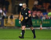 25 March 2022; Referee David Dunne during the SSE Airtricity League First Division match between Cork City and Athlone Town at Turners Cross in Cork. Photo by Michael P Ryan/Sportsfile
