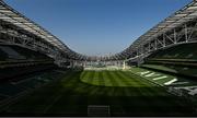 26 March 2022; A general view of the pitch and stadium before the international friendly match between Republic of Ireland and Belgium at the Aviva Stadium in Dublin. Photo by Seb Daly/Sportsfile