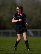26 March 2022; Referee Siobhan Coyle during the Lidl All Ireland Post Primary School Junior 'A' Championship Final match between Loreto College, Cavan, and Sacred Heart, Mayo, at Curry GAA club in Sligo. Photo by Harry Murphy/Sportsfile