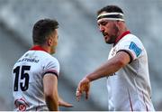26 March 2022; Rob Herring, right, and Mike Lowry of Ulster during the United Rugby Championship match between DHL Stormers and Ulster at Cape Town Stadium in Cape Town, South Africa. Photo by Ashley Vlotman/Sportsfile