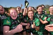 26 March 2022; Mercy Mounthawk players celebrate after the Lidl All Ireland Post Primary School Junior ‘C’ Championship Final match between Mercy Mounthawk, Kerry and Maynooth Education Campus, Kildare at Duggan Park in Ballinasloe, Galway. Photo by Ray Ryan/Sportsfile