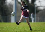 26 March 2022; Sarah Clarke of Loreto College Cavan during the Lidl All Ireland Post Primary School Junior 'A' Championship Final match between Loreto College, Cavan, and Sacred Heart, Mayo, at Curry GAA club in Sligo. Photo by Harry Murphy/Sportsfile